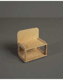 HALESIA - Présentoir de comptoir bois design 2 tablettes - (L) 39cm
