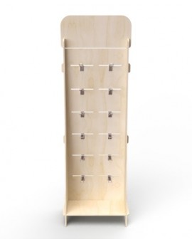 GARRYA 1 - Présentoir bois pour broches 165x55cm