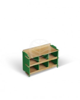 LAURUS COLOR - Présentoir bois de comptoir à 6 cases - 23x33cm