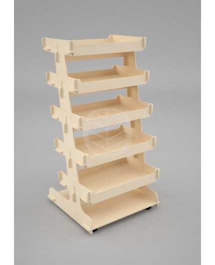 Présentoir à roulettes 70x65x140cm