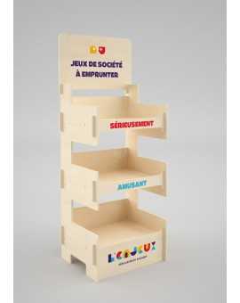 Présentoir de sol re-conditionné 42x35x115cm