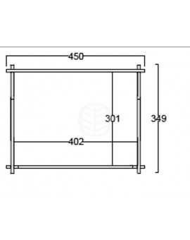 Présentoir de sol re-conditionné 42x35x115cm