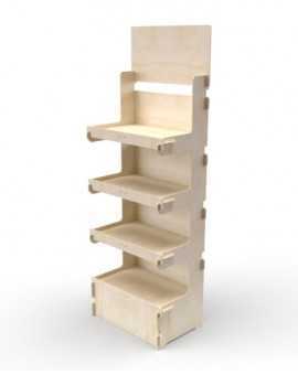 CELTIS 4L - Présentoir 60x173x40 - 4 tablettes - format 1/4 palette
