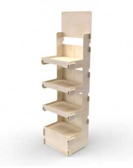 CELTIS 4M - Présentoir 50x173x40 - 4 tablettes