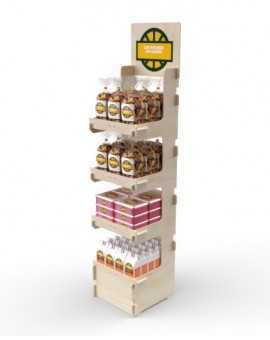 CELTIS 4 SPP - Présentoir 40x173x40 - 4 tab - Charges Lourdes CELTIS 4S - Présentoir 40x173x40 - 4 tablettes