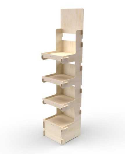 CELTIS 4 SPP - Présentoir 40x173x40 - 4 tab - Charges Lourdes CELTIS 4S - Présentoir 40x173x40 - 4 tablettes