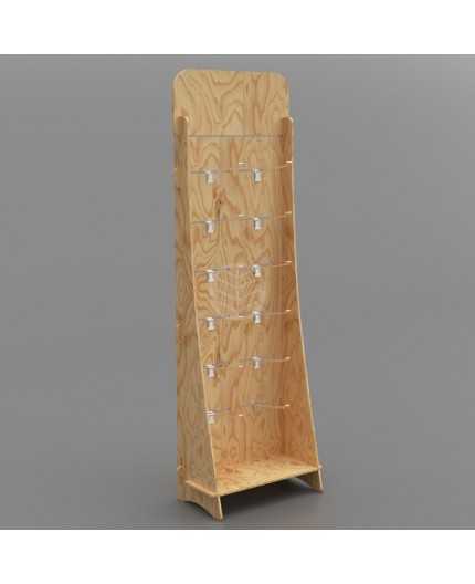 Présentoir bois broches métal