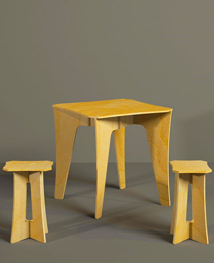 Mobiliers et stands : meubles en carton ou en bois