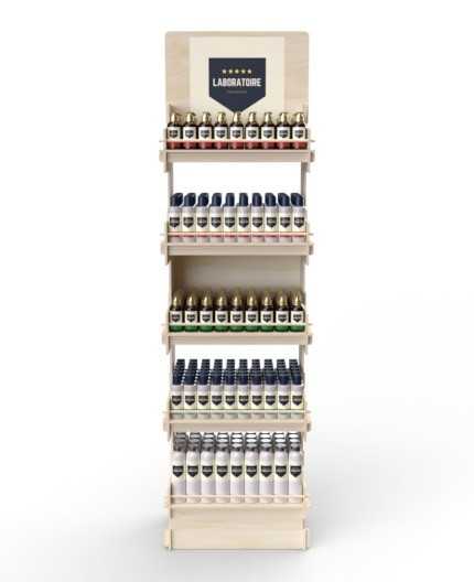 ALTUM - Présentoir bois 5 tablettes - 218x62