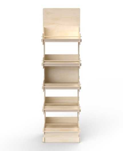 ALTUM - Présentoir bois 5 tablettes - 218x62