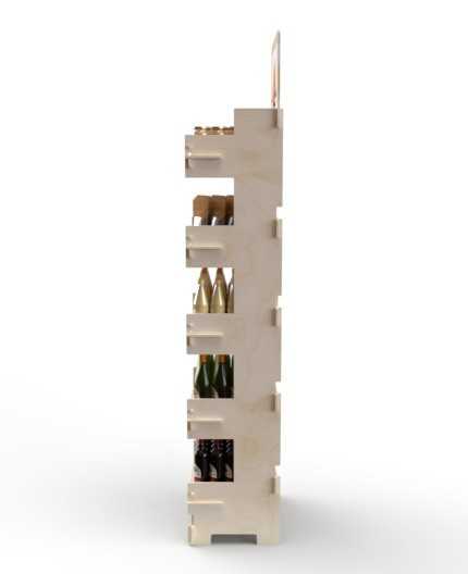 ALTUM - Présentoir bois 5 tablettes - 218x62