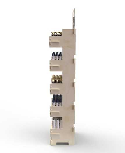 ALTUM - Présentoir bois 5 tablettes - 218x62