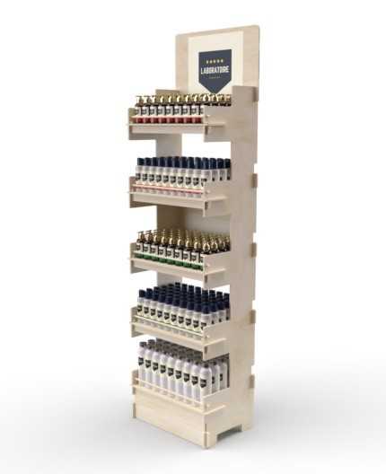 ALTUM - Présentoir bois 5 tablettes - 218x62