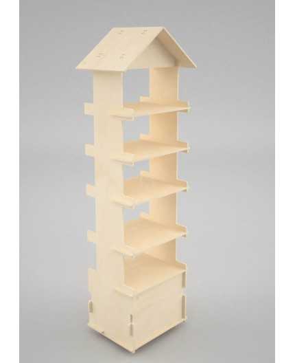 APIS - présentoir à roulettes 5 tablettes - 170x53x36cm