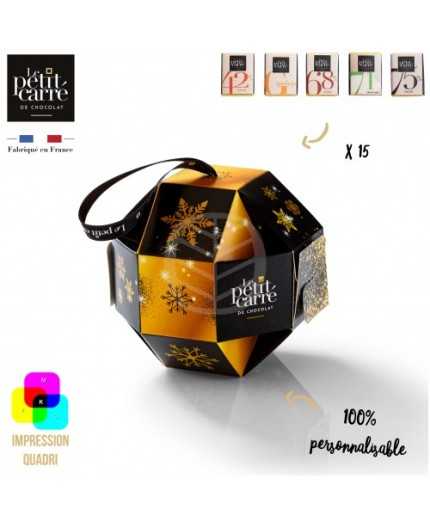 Boule de Noël 11 cm Personnalisée - 15 chocolats