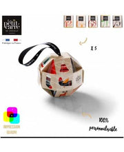 Boule de Noël 8 cm Personnalisée - 5 chocolats