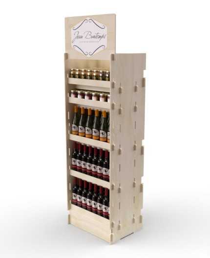 BUTINA - Présentoir de sol 5 tablettes 190x57cm