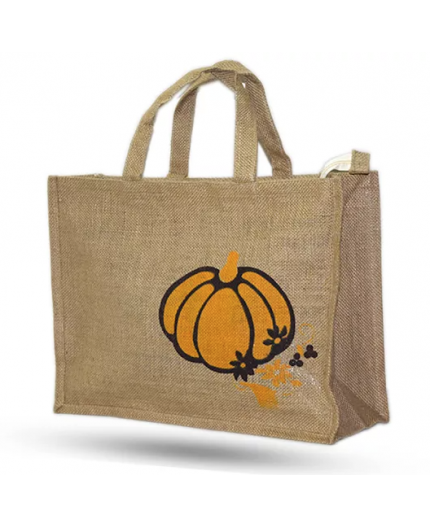Cabas sac jute personnalisé PERPIGNAN - 50L X 34H - soufflet 21cm