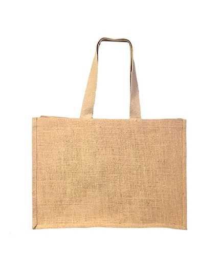 Cabas sac jute personnalisé PERPIGNAN - 50L X 34H - soufflet 21cm
