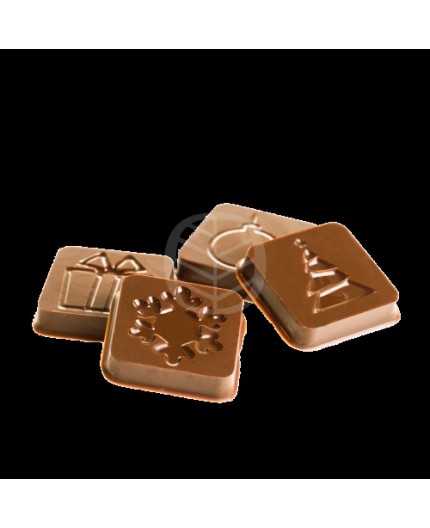 Calendrier Avent Basic 60g - Chocolat Gianduja BIO - Impression Recto-Verso
