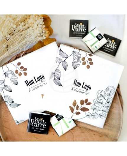 Carte 9 carrés 4g - chocolat 71% Bio - Impression recto-verso