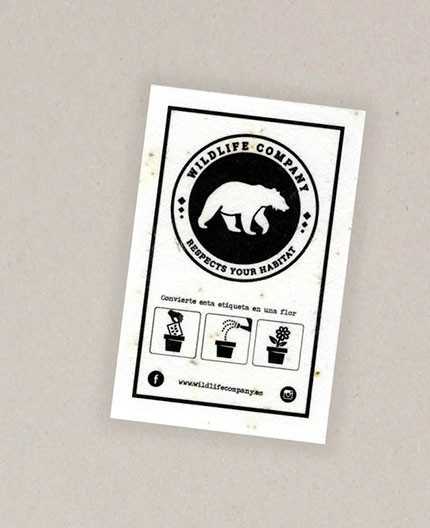 Carte de visite papier ensemencé 85x55mm - recto