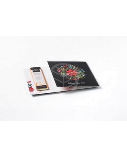 Carte de voeux - 1 barre 10 g chocolat Grand Cru - Impression recto-verso