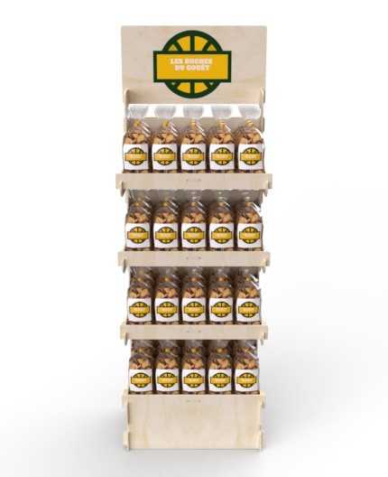 CELTIS 4L - Présentoir 60x173x40 - 4 tablettes - format 1/4 palette