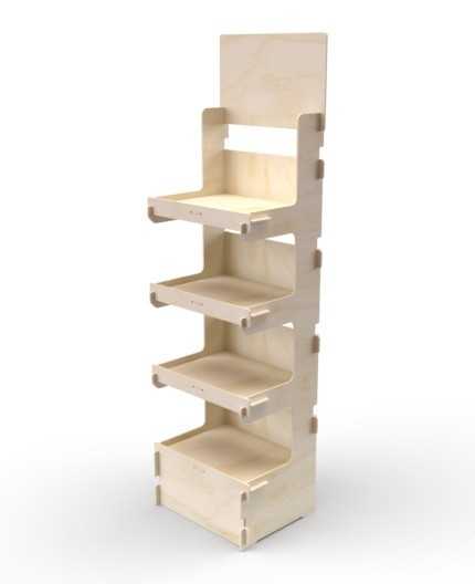 CELTIS 4M - Présentoir 50x173x40 - 4 tablettes