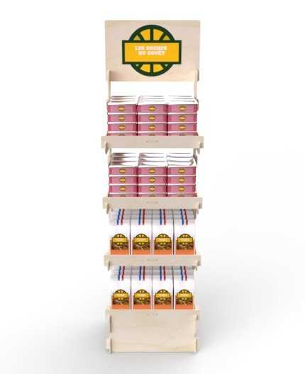 CELTIS 4M - Présentoir 50x173x40 - 4 tablettes