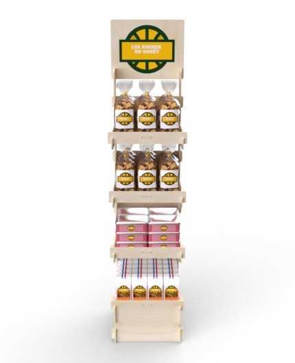 CELTIS 4S - Présentoir 40x173x40 - 4 tablettes