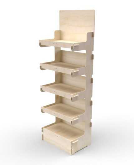 CELTIS 5L - Présentoir 60x173x40 - 5 tablettes - format 1/4 palette