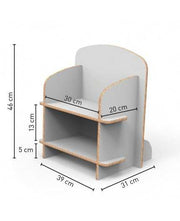Cléa 2 - Présentoir de comptoir carton alvéolaire 2 tablettes 39x31