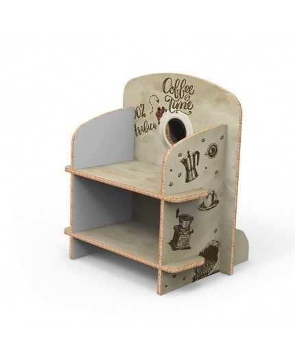 Cléa 2 - Présentoir de comptoir carton alvéolaire 2 tablettes 39x31