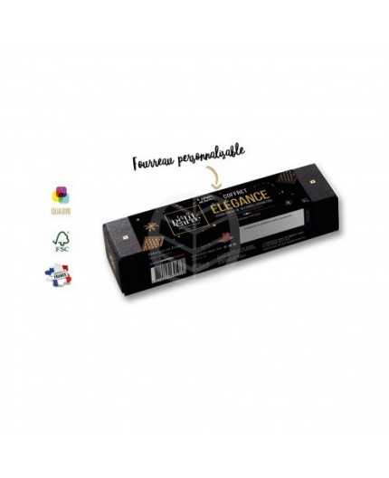 Coffret personnalisé - 16 chocolats - Fourreau personnalisé et dorure à chaud