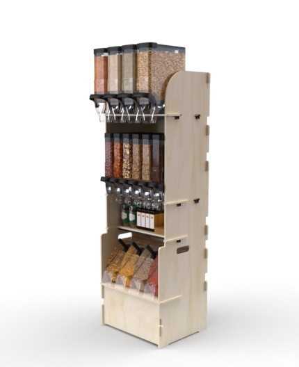 Configurateur Trémies - Meuble Vrac 60 - 3 tablettes - L.62cm
