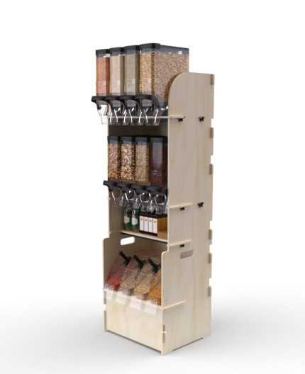 Configurateur Trémies - Meuble Vrac 60 - 3 tablettes - L.62cm