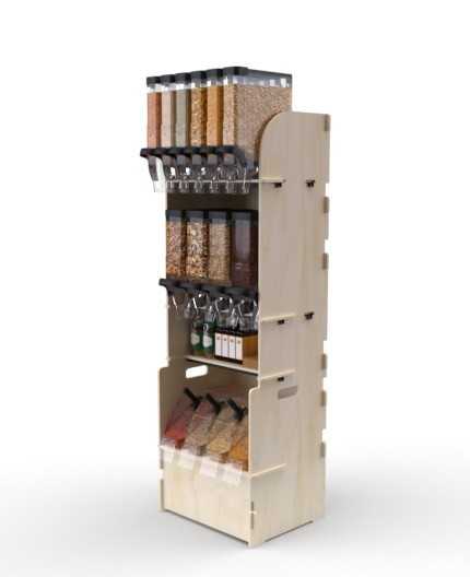 Configurateur Trémies - Meuble Vrac 60 - 3 tablettes - L.62cm