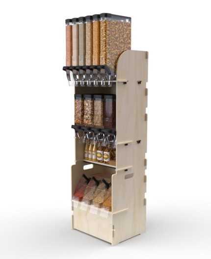 Configurateur Trémies - Meuble Vrac 60 - 3 tablettes - L.62cm