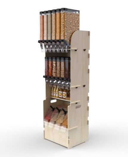 Configurateur Trémies - Meuble Vrac 60 - 3 tablettes - L.62cm