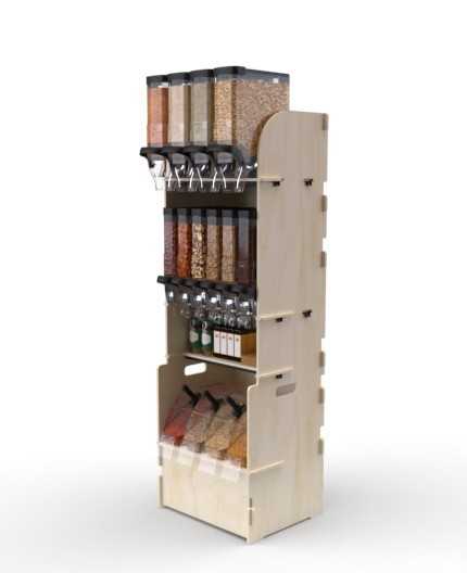 Configurateur Trémies - Meuble Vrac 60 - 3 tablettes - L.62cm