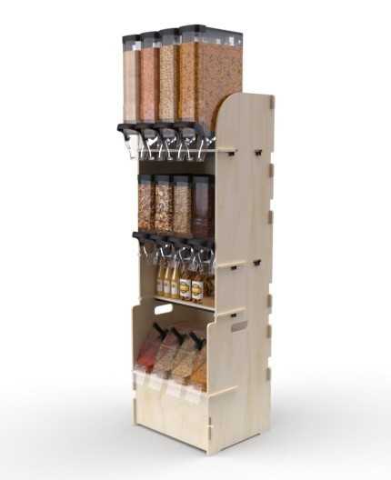Configurateur Trémies - Meuble Vrac 60 - 3 tablettes - L.62cm