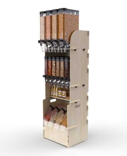 Configurateur Trémies - Meuble Vrac 60 - 3 tablettes - L.62cm