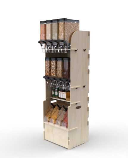 Configurateur Trémies - Meuble Vrac 60 - 3 tablettes - L.62cm