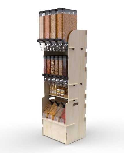Configurateur Trémies - Meuble Vrac 60 - 3 tablettes - L.62cm