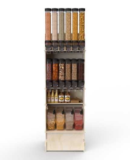 Configurateur Trémies - Meuble Vrac 60 - 3 tablettes - L.62cm