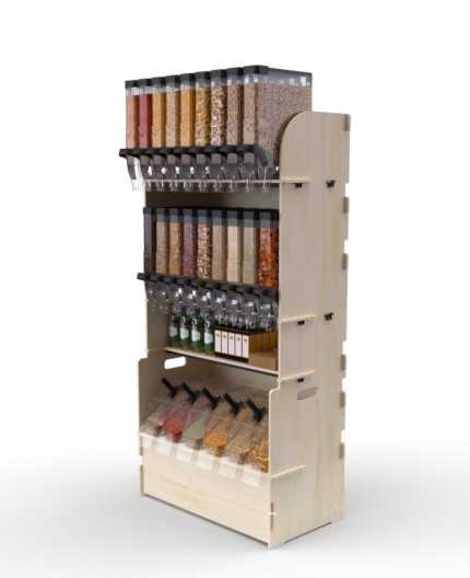 Configurateur Trémies - Meuble Vrac 90 - 3 tablettes - L.92cm