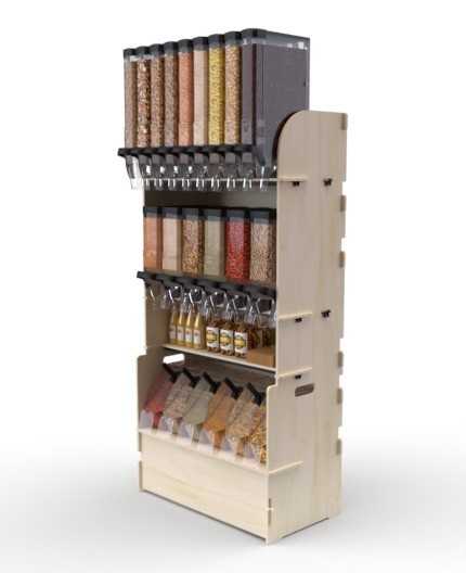 Configurateur Trémies - Meuble Vrac 90 - 3 tablettes - L.92cm