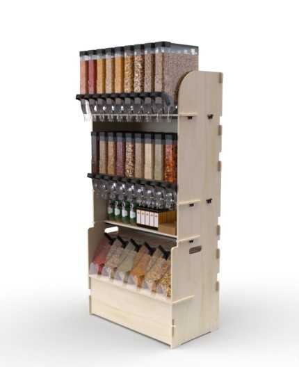 Configurateur Trémies - Meuble Vrac 90 - 3 tablettes - L.92cm