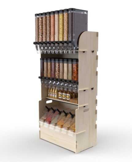 Configurateur Trémies - Meuble Vrac 90 - 3 tablettes - L.92cm
